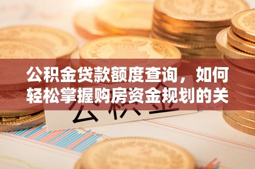 建昌公积金贷款额度查询，如何轻松掌握购房资金规划的关键