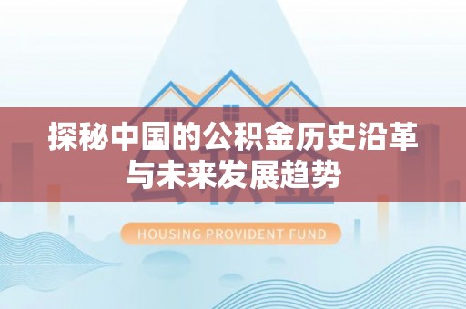 建昌探秘中国的公积金历史沿革与未来发展趋势