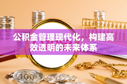 建昌公积金管理现代化，构建高效透明的未来体系