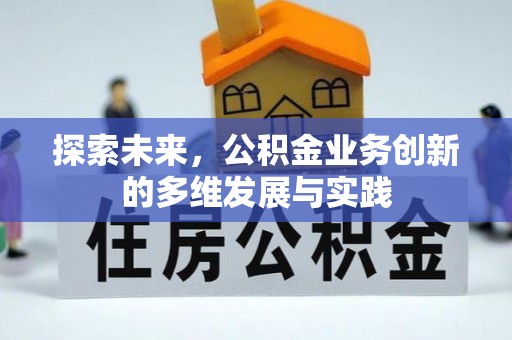 建昌探索未来，公积金业务创新的多维发展与实践