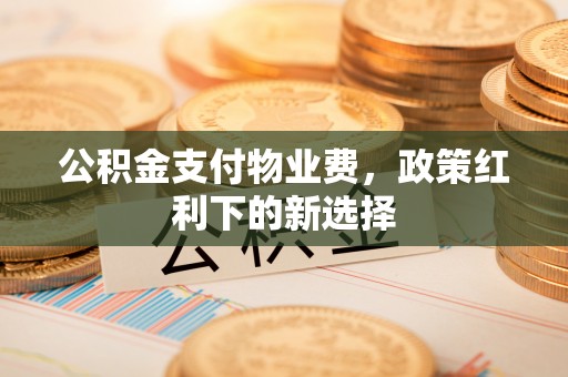 建昌公积金支付物业费，政策红利下的新选择