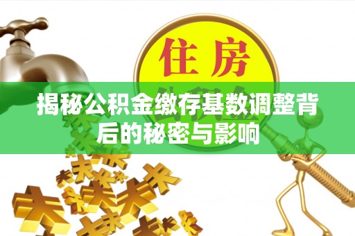 建昌揭秘公积金缴存基数调整背后的秘密与影响