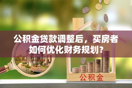 建昌公积金贷款调整后，买房者如何优化财务规划？