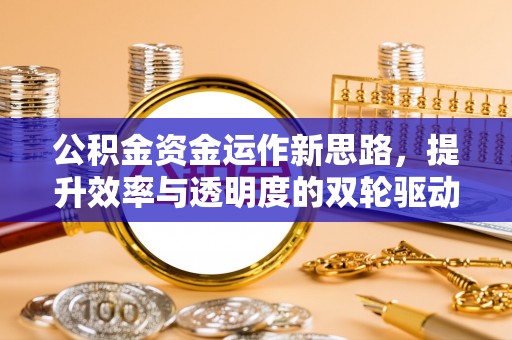 建昌公积金资金运作新思路，提升效率与透明度的双轮驱动