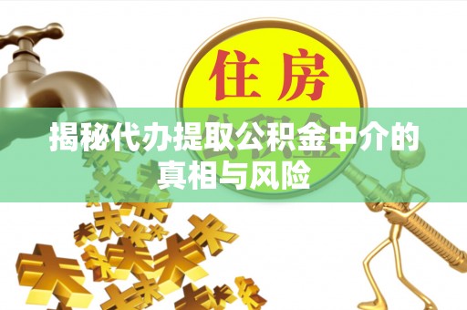 建昌揭秘代办提取公积金中介的真相与风险