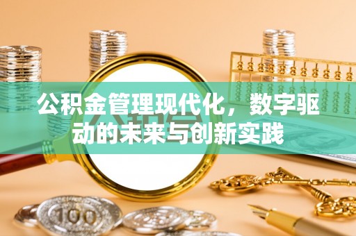 建昌公积金管理现代化，数字驱动的未来与创新实践